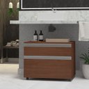 Ver imagem 1 de Armário de Banheiro com Rodinhas Multifuncional Safira 60 Cm:natura