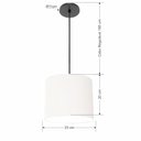 Ver imagem 2 de Lustre Luminária Pendente Vivare Free Lux Pe-4107pr Cúpula em Tecido 25x20cm
