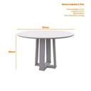 Ver imagem 4 de Conjunto Sala de Jantar Mesa Isabela 117X117 com 6 Cadeiras Carol Ype/Off White/Linho Cinza Claro - 