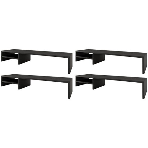 Kit 04 Suportes para Monitor Stand Home Office Lap 90 cm L03 Preto - Lyam Lyam Decor