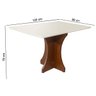 Mesa de Jantar Luna Tampo Mdf 25mm com Vidro 120x80 Off-white - 3