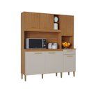 Ver imagem 2 de Armário de Cozinha 6 Portas 1 Gaveta Barbara Yescasa Marrom/Cinamon/Offwhite