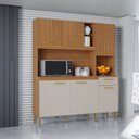 Ver imagem 6 de Armário de Cozinha 6 Portas 1 Gaveta Barbara Yescasa Marrom/Cinamon/Offwhite