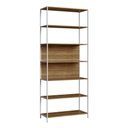 Ver imagem 2 de Estante Industrial em Aço 87cm X 211,5cm C/ 6 Prateleiras F5 Cor:nogal com Branco
