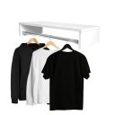 Ver imagem 4 de Arara de Roupas Suspensa 60cm com Cabideiro MDF Branco Pendurador