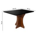 Ver imagem 3 de Mesa Sala de Jantar Luna Preto com Vidro 1,20 X 80