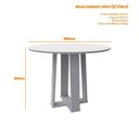 Ver imagem 3 de Conjunto Sala de Jantar Mesa Tampo Redondo sem Vidro Isabela 100cm com 4 Cadeiras Marrom/Ype/Cinamomo