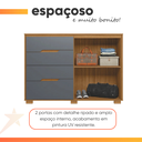 Ver imagem 6 de Cômoda Texas 147cm 4 Gavetas 2 Portas Freijó Cinza Moval