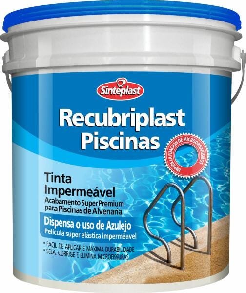 Tinta Piscina Base Água Recubriplast 3,6 Lts Branco