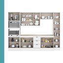 Ver mais imagens de Cozinha Milla Unique 14 Portas 3 Gavetas MDF 310cm Branco Móveis Carraro