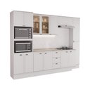 Ver imagem 7 de Cozinha Milla Unique 14 Portas 3 Gavetas MDF 310cm Branco Móveis Carraro