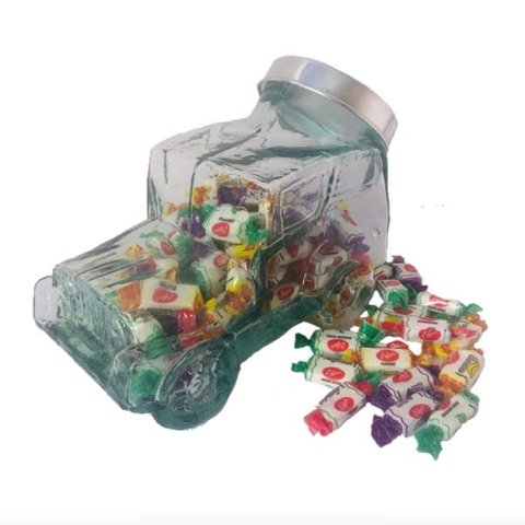 Baleiro Jipe Pote Vidro Cristal Grande Presente