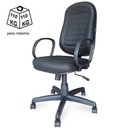 Ver imagem 2 de Cadeira Presidente Baixa Costurada - Braços Corsa - Cor Preta - Martiflex - 30102