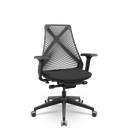Ver imagem 1 de Cadeira Escritório Presidente Tela Bix-x+ Autocompensador Slider Braços 4d Shift Plaxmetal Preta