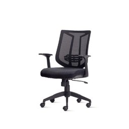 Cadeira de Escritório Diretor Aika Sem Apoio Cabeça com Apoio Lombar Preta- Frisokar - 2