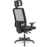 Cadeira de Escritório Presidente Brizza Braços 3d Backplax Revestimento Couro Ecológico Preto- Plaxm - 2