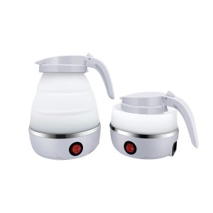 Chaleira Eletrica Dobravel Jarra Bule Silicone 600w 220v 600ml Portatil Branco