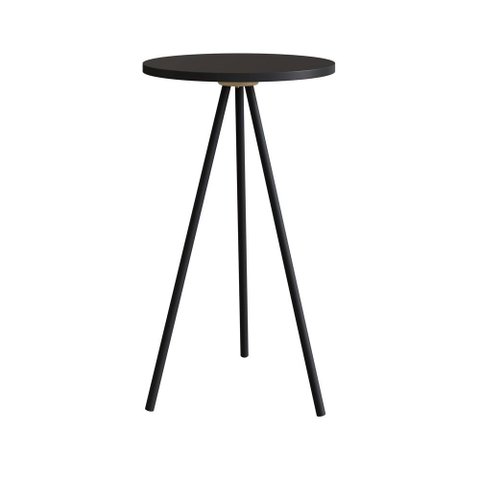 Mesa Lateral de Apoio com Pés Metálicos 35x35cm 27942 Artesano - Preto