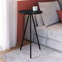 Ver imagem 2 de Mesa Lateral de Apoio com Pés Metálicos 35x35cm 27942 Artesano - Preto