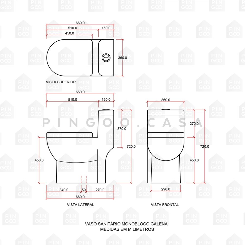 Vaso Sanitário Monobloco Galena Pingoo.casa - branco - 9