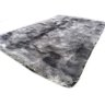 Tapete Sala Quarto Felpudo Peludo Luxuoso 1,90 x 2,80 M - Cinza Mesclado Claro - 1