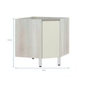 Ver imagem 2 de Balcão de Cozinha sem Tampo Canto Diagonal Luciane 1 Porta Luci Luciane Móveis