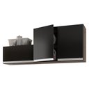 Ver imagem 1 de Kit Área de Serviço e Lavanderia com 02 Armários Aéreo 80cm 100% MDF Preto - Desk Design Lux