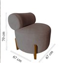 Ver imagem 6 de Kit 2 Poltronas Decorativa Mônaco Suede Capuccino