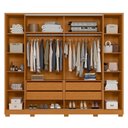 Ver imagem 3 de Guarda Roupa Casal Jacarandá 4 Portas Flex com 4 Espelhos Cinamomo/Off White - Móveis Albatroz
