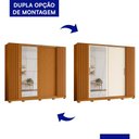 Ver imagem 4 de Guarda Roupa Casal Jacarandá 4 Portas Flex com 4 Espelhos Cinamomo/Off White - Móveis Albatroz