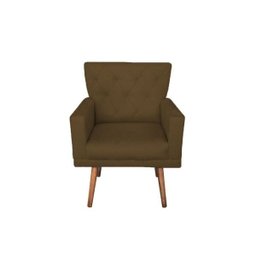 Kit 02 Poltronas Aurora com Namoradeira Suede Marrom - 5