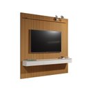 Ver imagem 1 de Rack Painel Home Suspenso Colorado 2.30 para Tvs até 75 Polegadas com Porta Arbo Cedro com Off White