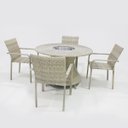 Ver imagem 2 de Jogo de Mesa para Área Externa com Mesa Balde Porta Bebidas Cadeiras Fibra Sintética