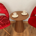 Ver imagem 5 de Mesa Cone Lateral Pau Ferro Linear Tampo 51 cm Personal Decor Design Mesa Lateral Cone Redonda Marro