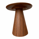 Ver imagem 4 de Mesa Cone Lateral Pau Ferro Linear Tampo 51 cm Personal Decor Design Mesa Lateral Cone Redonda Marro