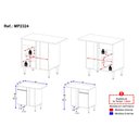 Ver imagem 3 de Balcão de Cozinha de Canto com 1 Porta 90cm Flex Milano Multimóveis MP2324 Vanilla