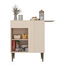 Ver imagem 4 de Balcão de Cozinha de Canto com 1 Porta 90cm Flex Milano Multimóveis MP2324 Vanilla
