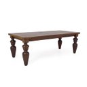 Ver imagem 3 de Mesa de Jantar em Madeira Maciça Pés Torneados Flower 200cm Canela