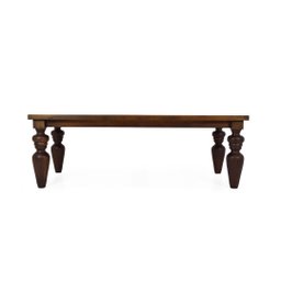 Mesa de Jantar em Madeira Maciça Pés Torneados Flower 200cm Canela - 2
