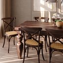 Ver mais imagens de Mesa de Jantar em Madeira Maciça Pés Torneados Flower 200cm Canela