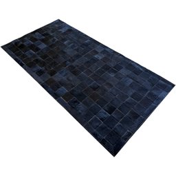 Tapete de couro preto natural 1,00x2,00 com borda pç 10x10cm - 2