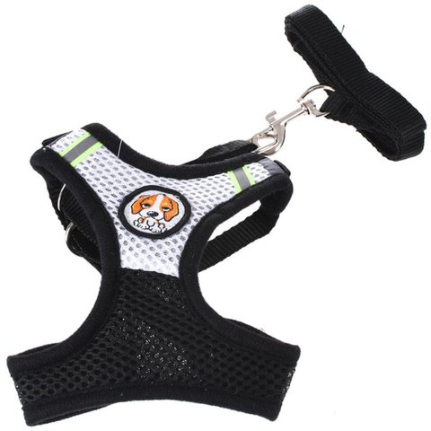 Coleira Peitoral Puppie para Cães e Gatos Tamanho G até 70kg Preto