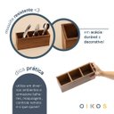 Ver imagem 4 de Porta Talheres Organizador de Madeira Acácia com 3 Divisórias - Oikos