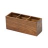 Porta Talheres Organizador de Madeira Acácia com 3 Divisórias - Oikos - 2