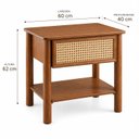 Ver imagem 4 de Mesa de Apoio com Gaveta Ratan Nature Laminada Imbuia Mel