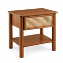 Ver imagem 3 de Mesa de Apoio com Gaveta Ratan Nature Laminada Imbuia Mel