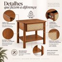 Ver imagem 5 de Mesa de Apoio com Gaveta Ratan Nature Laminada Imbuia Mel