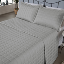 Ver imagem 5 de Kit Colcha Cobre Leito Matelado Casal King Size 3 Peças Dupla Face Soft Cinza