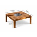 Ver imagem 3 de Mesa de Centro Exterior Bar C/ Cooler Inox Integrado e Tampa:mel