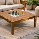 Ver imagem 2 de Mesa de Centro Exterior Bar C/ Cooler Inox Integrado e Tampa:mel